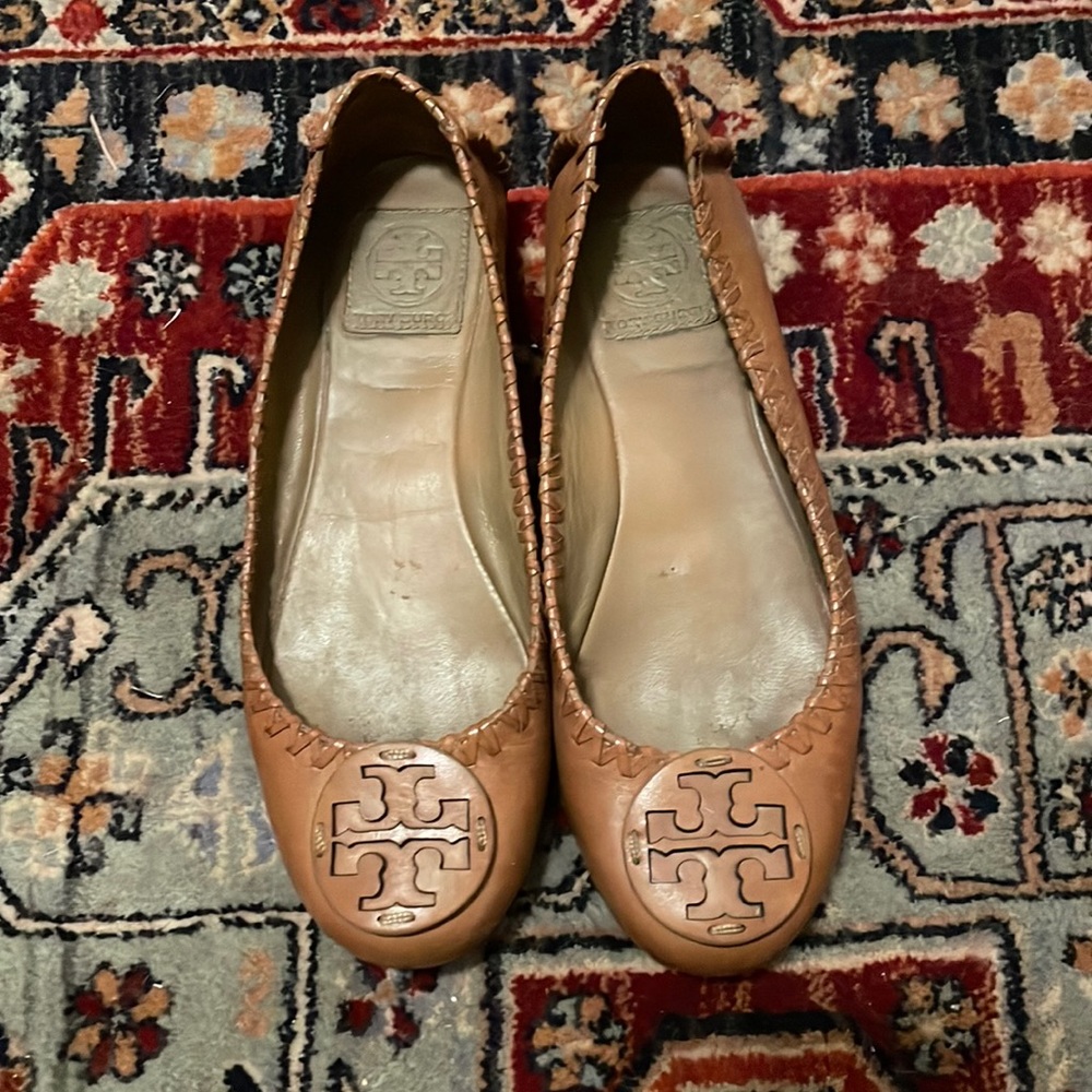 Tory Burch Honey Leather Ballet Flat